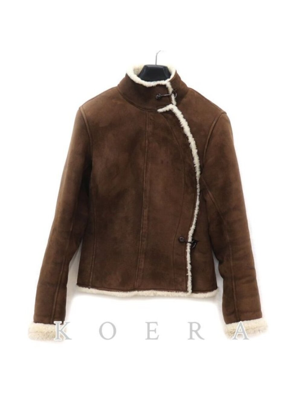 Hermes Shearling Jacket Brown 38